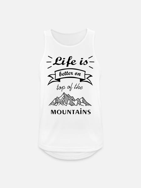 It is most beautiful for mountaineers on the mountain - Men's Breathable Tank Top - white
