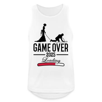 Wedding Loading 2025 Game Over - Débardeur respirant Homme - blanc - Devant - Nick (188cm)