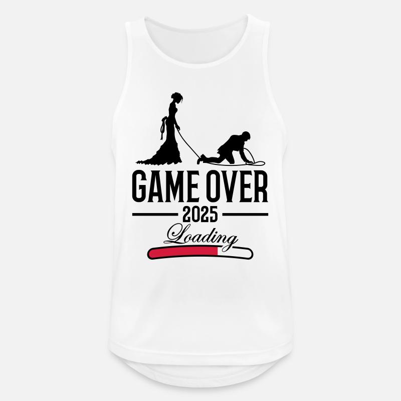 Hochzeit Loading 2025 Game Over - Männer Tank Top atmungsaktiv - Weiß