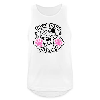 Paw Paw Purray Cat | Funny paw motif - Men's Breathable Tank Top - white - Front - Nick (188cm)