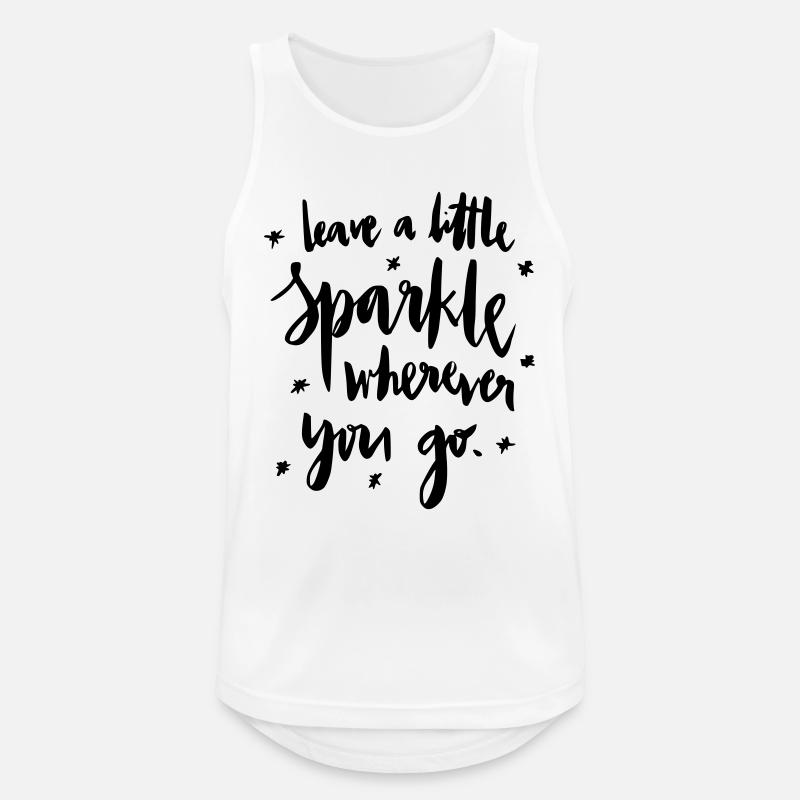 Leave a lil Sparkle :D - Männer Tank Top atmungsaktiv - Weiß