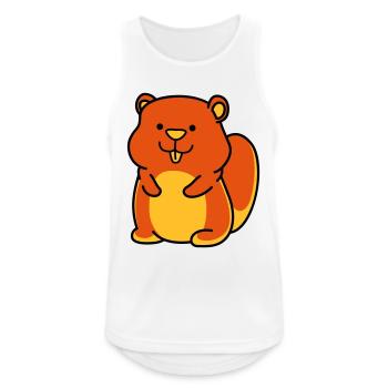 hamster - Männer Tank Top atmungsaktiv - Weiß - Vorne - Nick (188cm)