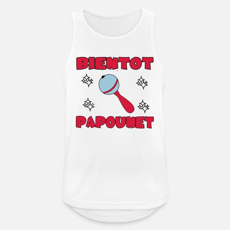 BALD DADDY - Männer Tank Top atmungsaktiv - Weiß