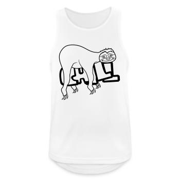 chill faultier entspannen muede chillen haengen sc - Männer Tank Top atmungsaktiv - Weiß - Vorne - Nick (188cm)
