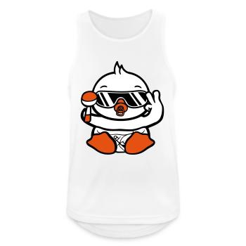 oiseau bébé enfant hochet couche lunettes de soleil paix - Débardeur respirant Homme - blanc - Devant - Nick (188cm)