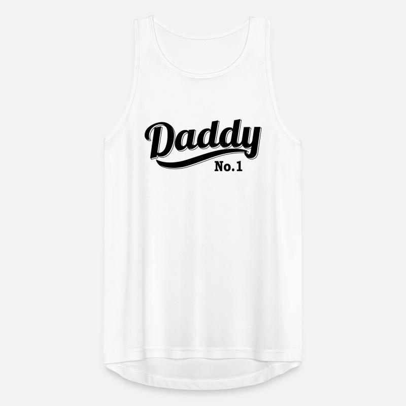 Bester Vater Papa Geschenkidee Daddy Nummer No 1 Männer Tank Top atmungsaktiv