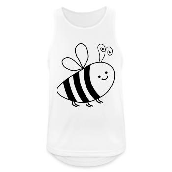 suesse biene 001 - Männer Tank Top atmungsaktiv - Weiß - Vorne - Nick (188cm)