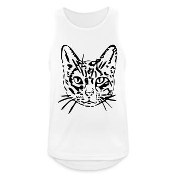 Chat, minou, minou, cadeau, idée cadeau - Débardeur respirant Homme - blanc - Devant - Nick (188cm)