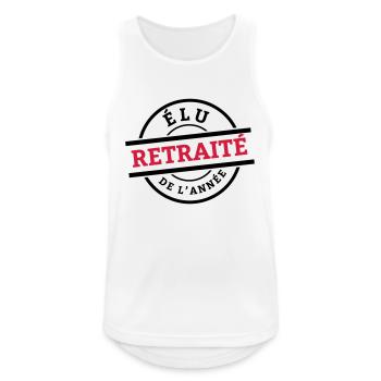 Cadeau retraite - Débardeur respirant Homme - blanc - Devant - Nick (188cm)
