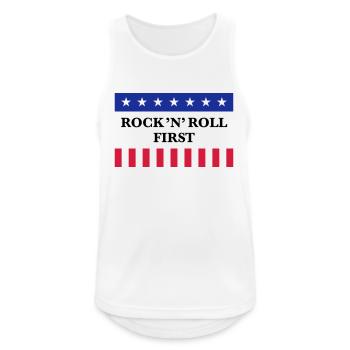 Rock 'n' Roll d’abord (Musique / USA / Amérique) - Débardeur respirant Homme - blanc - Devant - Nick (188cm)
