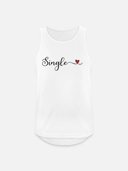 Single handwritten lettering with heart - Men's Breathable Tank Top - white