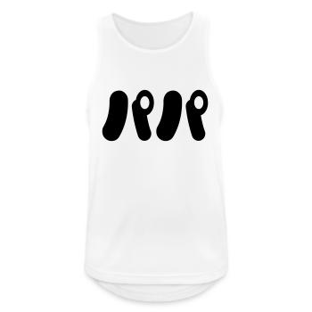Japanese Papa パパ | Nihongo Language - Men's Breathable Tank Top - white - Front - Nick (188cm)