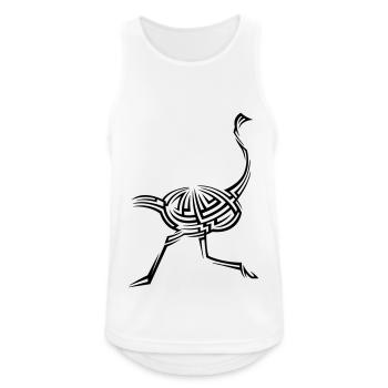 Ostrich Tribal Tattoo - Men's Breathable Tank Top - white - Front - Nick (188cm)