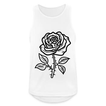 Symbole de la rose - Débardeur respirant Homme - blanc - Devant - Nick (188cm)