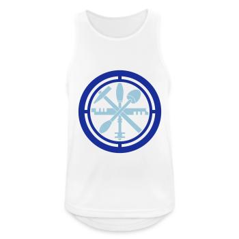 Glaser Zunft Logo Wappen | Farben änderbar - Männer Tank Top atmungsaktiv - Weiß - Vorne - Nick (188cm)