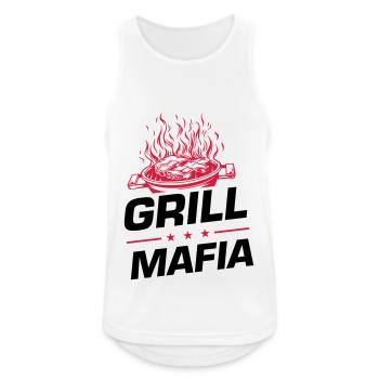 Grill Mafia Grillen Spruch - Männer Tank Top atmungsaktiv - Weiß - Vorne - Nick (188cm)