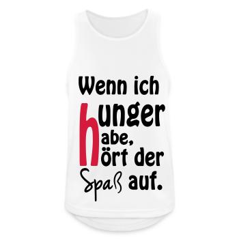 Wenn ich hunger habe, hört der Spaß auf. - Männer Tank Top atmungsaktiv - Weiß - Vorne - Nick (188cm)