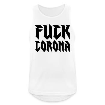 136 Fuck Corona Virus Coronavirus - Männer Tank Top atmungsaktiv - Weiß - Vorne - Nick (188cm)