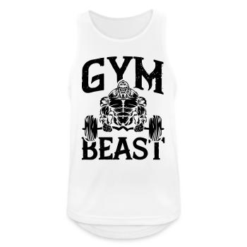 Gorilla Gym Beast - Men's Breathable Tank Top - white - Front - Nick (188cm)
