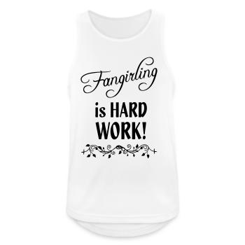 Fangirling is hard work - Men's Breathable Tank Top - white - Front - Nick (188cm)