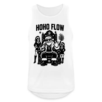 Santa Ho Ho Flow Rap - Débardeur respirant Homme - blanc - Devant - Nick (188cm)