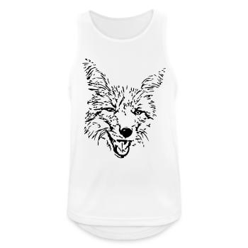 Frecher Fuchs - Männer Tank Top atmungsaktiv - Weiß - Vorne - Nick (188cm)