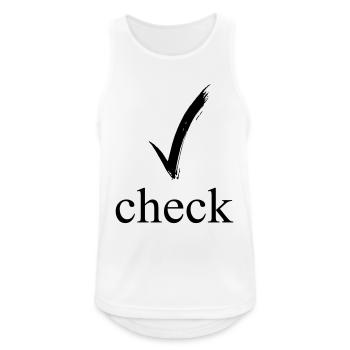 check mark - Men's Breathable Tank Top - white - Front - Nick (188cm)