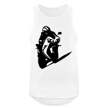 moped2 - Männer Tank Top atmungsaktiv - Weiß - Vorne - Nick (188cm)