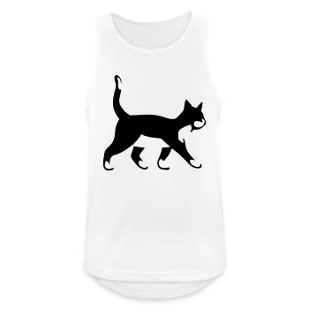Katze kleine Katze Katzendame - Männer Tank Top atmungsaktiv - Weiß - Vorne - Nick (188cm)
