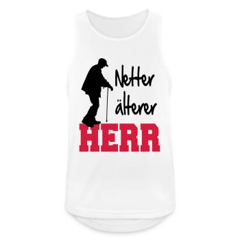 Netter Alter Mann - Männer Tank Top atmungsaktiv - Weiß - Vorne - Nick (188cm)
