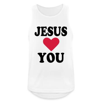 Jesus - Débardeur respirant Homme - blanc - Devant - Nick (188cm)