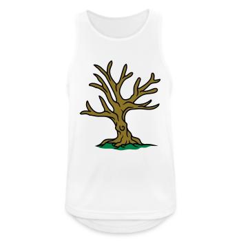 arbre d'automne hiver bonsaï sans feuilles - Débardeur respirant Homme - blanc - Devant - Nick (188cm)