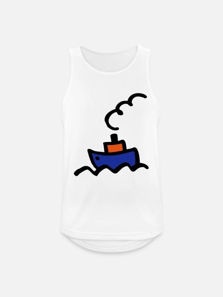 Boat - Men's Breathable Tank Top - white
