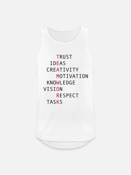TEAMWORK - Männer Tank Top atmungsaktiv - Weiß
