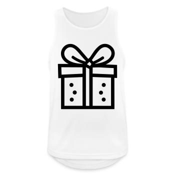 Boite icon de cadeau - Débardeur respirant Homme - blanc - Devant - Nick (188cm)