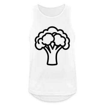brocoli - Débardeur respirant Homme - blanc - Devant - Nick (188cm)