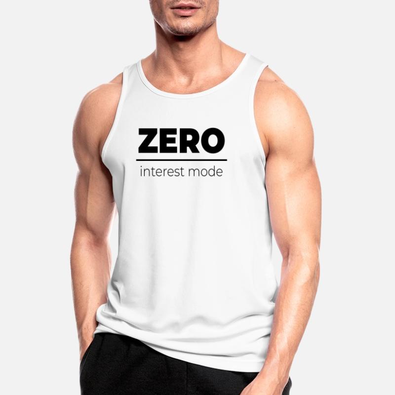 Zero Interest Mode | Minimal Statement Männer Tank Top atmungsaktiv