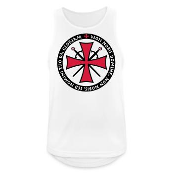 TemplerKreuz Non Nobis Domine Crusader Ritterkreuz - Men's Breathable Tank Top - white - Front - Nick (188cm)