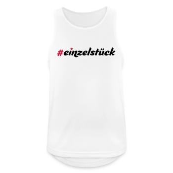 Einzelstück - Männer Tank Top atmungsaktiv - Weiß - Vorne - Nick (188cm)