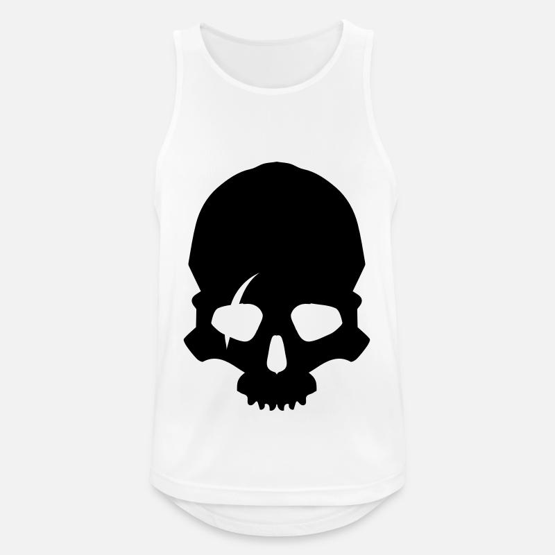Skeleton skull - Men's Breathable Tank Top - white