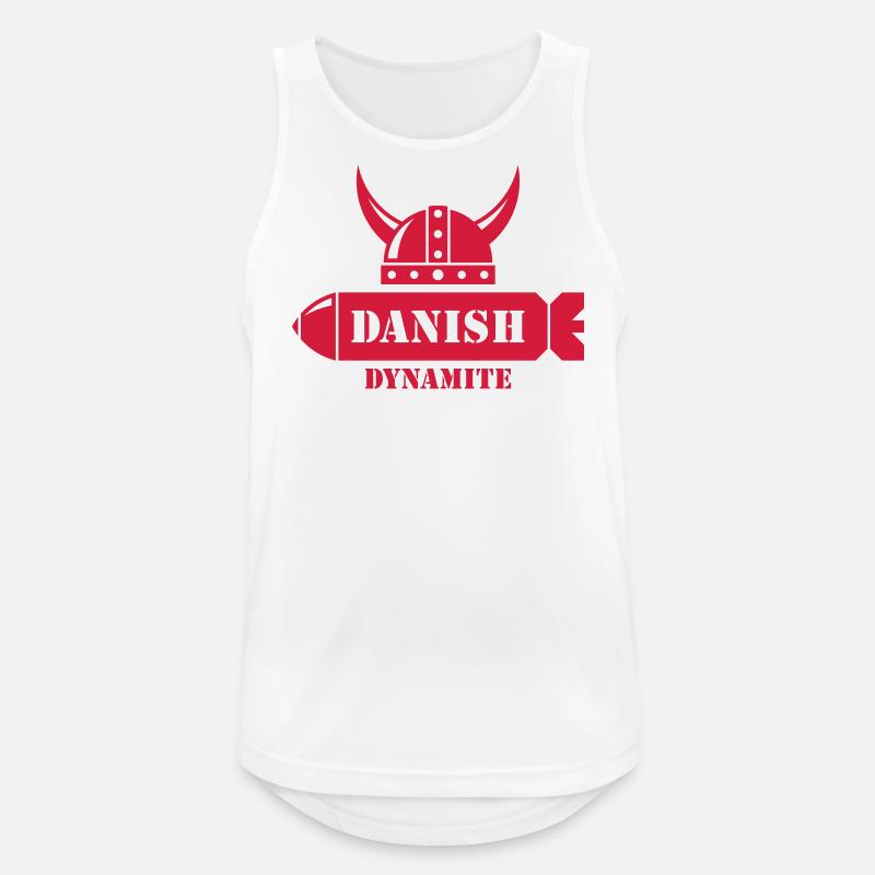 Danish Dynamite (Dänemark / Wikinger / Geschoss) - Männer Tank Top atmungsaktiv - Weiß