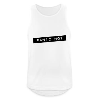 Panic Not - Männer Tank Top atmungsaktiv - Weiß - Vorne - Nick (188cm)
