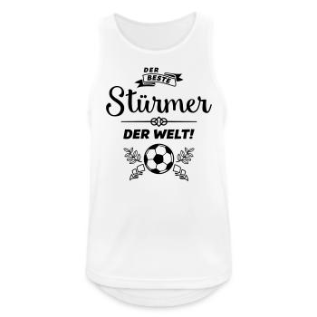 der beste stürmer - Männer Tank Top atmungsaktiv - Weiß - Vorne - Nick (188cm)