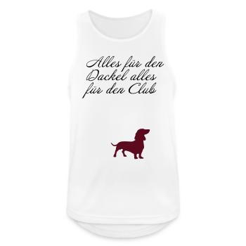 Dackel - Männer Tank Top atmungsaktiv - Weiß - Vorne - Nick (188cm)