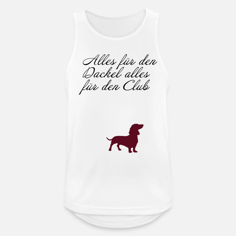 Dackel - Männer Tank Top atmungsaktiv - Weiß