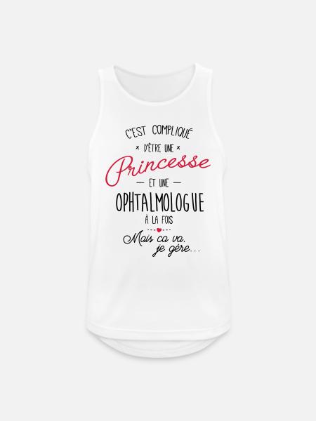 princesse et ophtalmologue - Débardeur respirant Homme - blanc