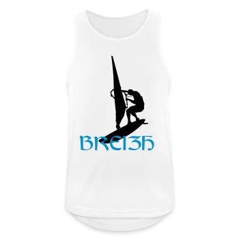 Windsurfen / Windsurfer / Windsurf / Windsurfing - Männer Tank Top atmungsaktiv - Weiß - Vorne - Nick (188cm)