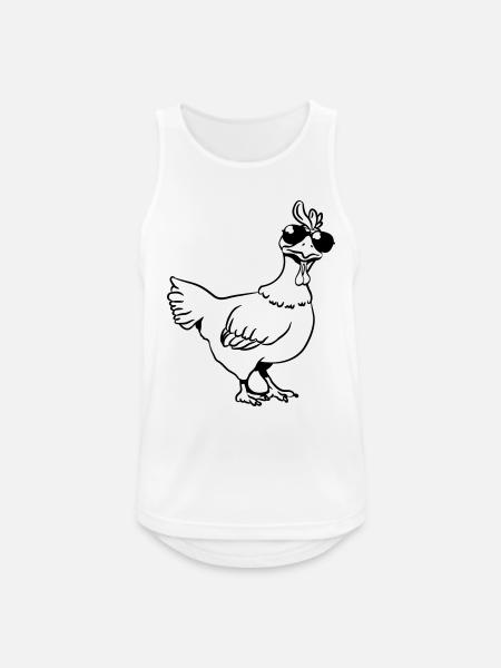 Huhn sonnenbrille cool - Männer Tank Top atmungsaktiv - Weiß