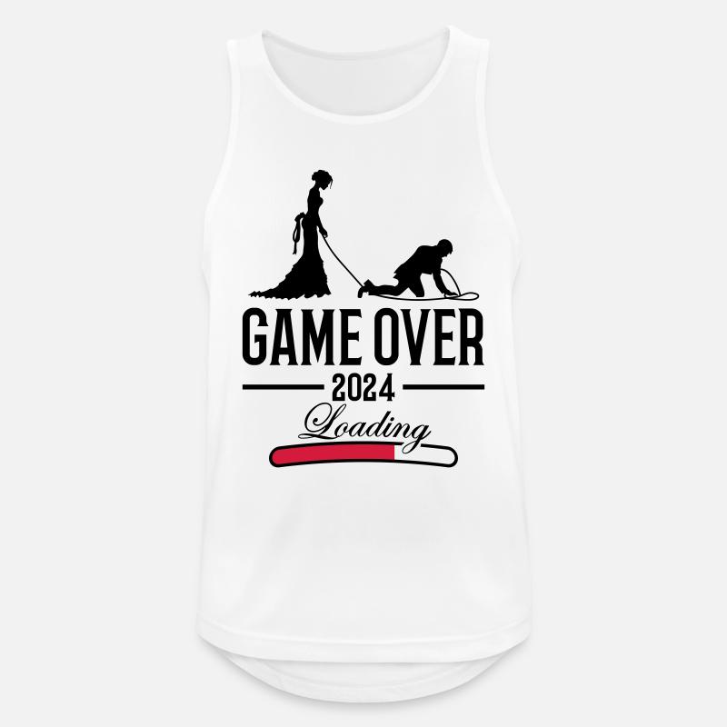 Hochzeit Loading 2024 Game Over - Männer Tank Top atmungsaktiv - Weiß