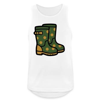 Gummistiefel Gartenarbeit Matschwetter Regen - Männer Tank Top atmungsaktiv - Weiß - Vorne - Nick (188cm)